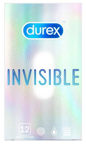 Durex Invisible - Farbe: transparent - Aroma: ohne, Eigengeruch - Menge: 12Stück