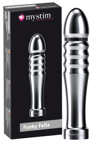 Rillen-Dildo Funky Fella - Farbe: silber