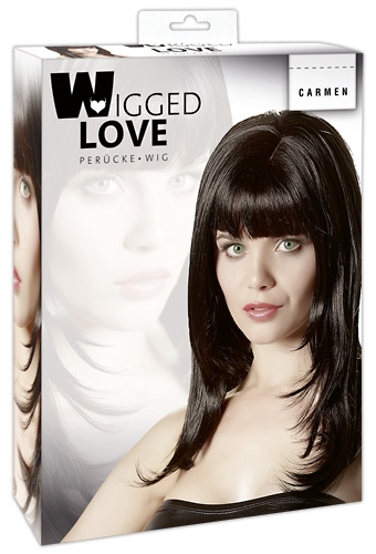 Wigged Love Perücke lang schwarz - Farbe: schwarz - Menge: 1Stück