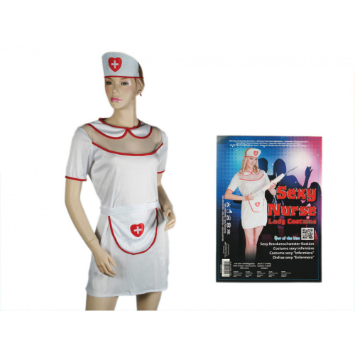 Erwachsenen Sexy Krankenschwester Kostüm 3-teilig Einheitsgröße