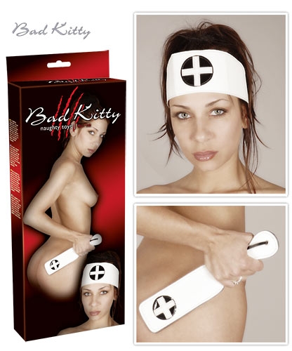 Nurse Paddle mit Stirnband - Farbe: wei - Gre: unisize