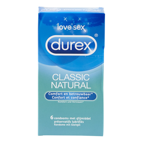 Durex Classic Natural 6 Stück - Farbe: Durchsichtig - Menge: 6Stück