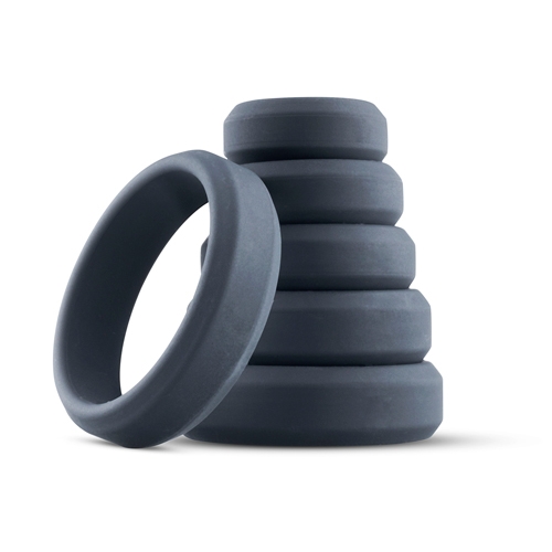 Boners 6-teiliges Penisring Set - Farbe: Grau - Menge: 6Stck