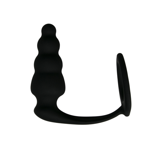 Easytoys Men Only Cockring mit geriffeltem Buttplug