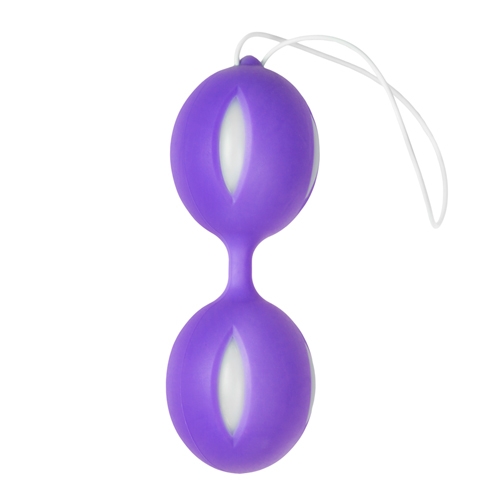 Easytoys Geisha Collection Wiggle Duo Kegel Ball lila/wei - Farbe: Lila