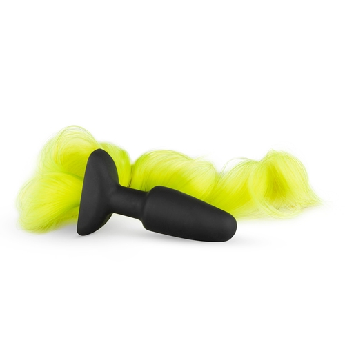 Easytoys Fetish Collection Silikon Analplug mit Schwanz gelb - Farbe: Gelb