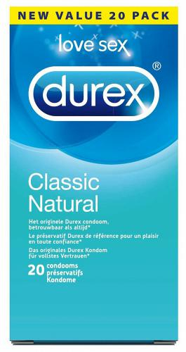 Durex Classic Natural 20 Stück - Farbe: Durchsichtig - Menge: 20Stück