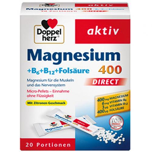 Doppelherz Magnesium + B6 + B12 direct 20 Portionen
