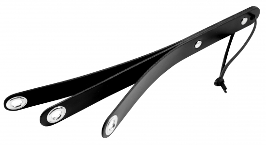 XXdreamSToys Leder-Paddel 3-fach mit Ringösen schwarz - Farbe: Schwarz