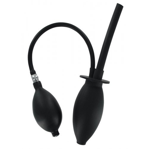 CleanStream Aufblasbarer Analplug mit Klistier - Farbe: Schwarz